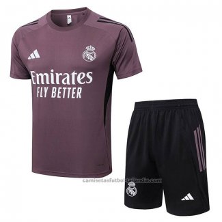 Chandal del Real Madrid Manga Corta 25/26 Purpura - Pantalon Corto