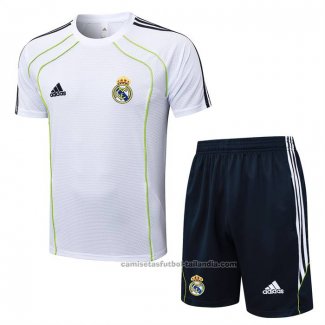 Chandal del Real Madrid Manga Corta 25/26 Blanco - Pantalon Corto