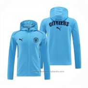 Chaqueta con Capucha del Manchester City 24/25 Azul