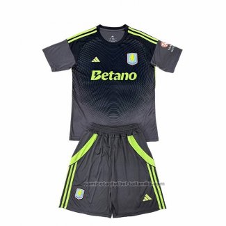 Camiseta Aston Villa Portero Nino 25/26 Negro