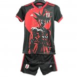 Camiseta Japon Anime Nino 25/26 Negro Rojo