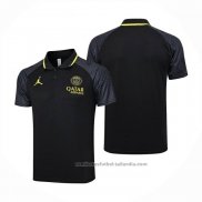 Camiseta Polo del Paris Saint-Germain Jordan 23/24 Negro