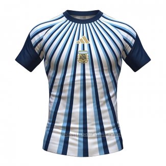Camiseta Pre Partido del Argentina 2026 Blanco Azul