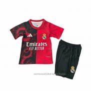 Camiseta Real Madrid Dragon Nino 25/26 Rojo
