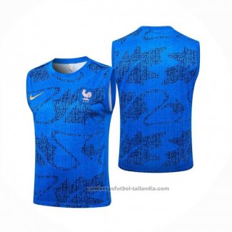 Camiseta de Entrenamiento Francia Sin Mangas 25/26 Azul