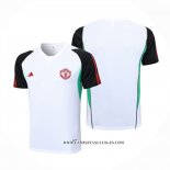 Camiseta de Entrenamiento Manchester United 23/24 Blanco y Negro