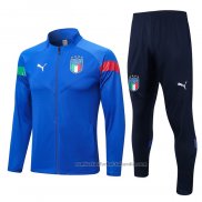 Chandal de Chaqueta del Italia 22/23 Azul