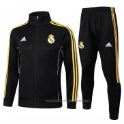 Chandal de Chaqueta del Real Madrid Nino 25/26 Negro Amarillo