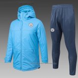 Chandal de Invierno del Manchester City 25/26 Azul Blanco
