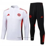 Chandal de Sudadera del Bayern Munich Nino 25/26 Blanco