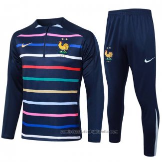 Chandal de Sudadera del Francia 24/25 Azul Oscuro