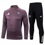 Chandal de Sudadera del Manchester United 25/26 Purpura