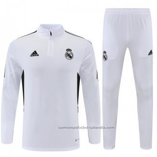 Chandal de Sudadera del Real Madrid 22/23 Blanco