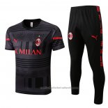 Chandal del AC Milan Manga Corta 22/23 Gris