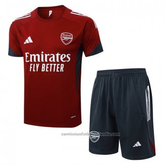 Chandal del Arsenal Manga Corta 25/26 Rojo - Pantalon Corto