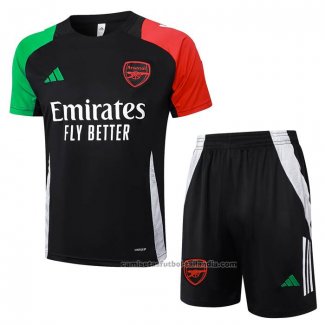 Chandal del Arsenal Manga Corta 24/25 Negro - Pantalon Corto