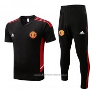 Chandal del Manchester United Manga Corta 22/23 Negro