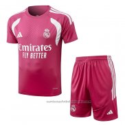 Chandal del Real Madrid Manga Corta 26/27 Rosa - Pantalon Corto