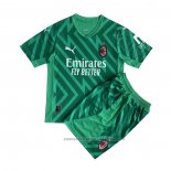 Camiseta AC Milan Portero Nino 23/24 Verde