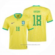 Camiseta Brasil Jugador Antony 1ª 2022
