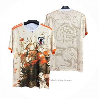 Tailandia Camiseta Japon Samurai 25/26 Blanco Naranja