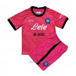Camiseta Napoli Portero Nino 22/23 Rosa
