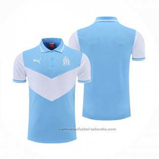 Camiseta Polo del Olympique Marsella 22/23 Azul y Blanco