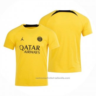 Camiseta Pre Partido del Paris Saint-Germain 2023 Amarillo