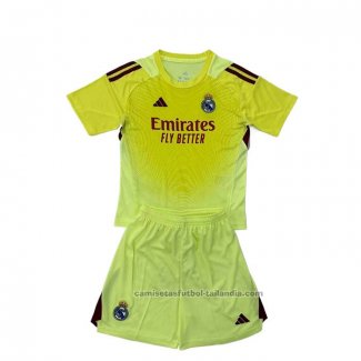 Camiseta Real Madrid Portero Nino 25/26 Amarillo