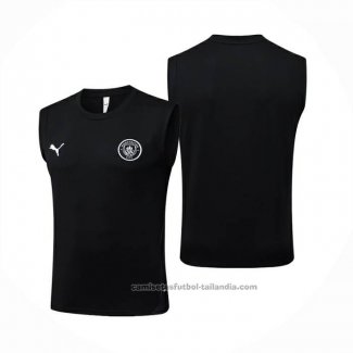 Camiseta de Entrenamiento Manchester City Sin Mangas 25/26 Negro