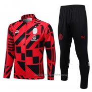 Chandal de Chaqueta del AC Milan 22/23 Rojo y Negro