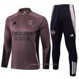 Chandal de Sudadera del Arsenal Nino 24/25 Gris Purpura
