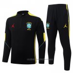 Chandal de Sudadera del Brasil 26/27 Negro Amarillo