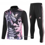 Chandal de Sudadera del Japon Dragon 24/25 Negro y Rosa