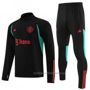 Chandal de Sudadera del Manchester United Nino 23/24 Negro