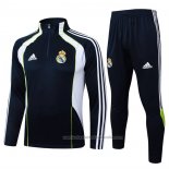 Chandal de Sudadera del Real Madrid 25/26 Negro Blanco