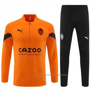 Chandal de Sudadera del Valencia 22/23 Naranja