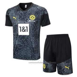 Chandal del Borussia Dortmund Manga Corta 23/24 Negro - Pantalon Corto