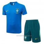 Chandal del Brasil Manga Corta 26/27 Azul - Pantalon Corto