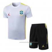 Chandal del Brasil Manga Corta 26/27 Blanco - Pantalon Corto