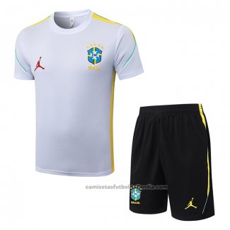 Chandal del Brasil Manga Corta 26/27 Blanco - Pantalon Corto