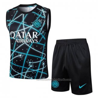 Chandal del Inter Milan Sin Mangas 25/26 Negro Azul
