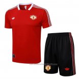 Chandal del Manchester United Manga Corta 25/26 Rojo - Pantalon Corto