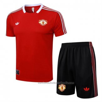 Chandal del Manchester United Manga Corta 25/26 Rojo - Pantalon Corto