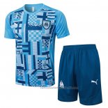 Chandal del Olympique Marsella Manga Corta 24/25 Azul - Pantalon Corto