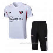 Chandal del Sao Paulo Manga Corta 23/24 Blanco - Pantalon Corto