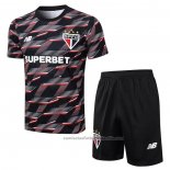Chandal del Sao Paulo Manga Corta 24/25 Negro - Pantalon Corto