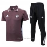 Conjunto Polo del Manchester United 25/26 Marron