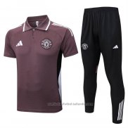 Conjunto Polo del Manchester United 25/26 Marron