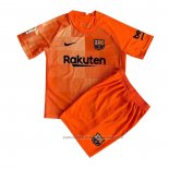Camiseta Barcelona Portero Nino 21/22 Naranja